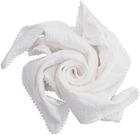 Baby Clanta algodão macio confortável e confortável recém -nascido cobertor com pom pom branco 80x60cm stands de colcha