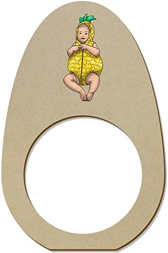 Azeeda 5 x 'Pineapple Baby' Ringos/suportes de guardanapo de madeira