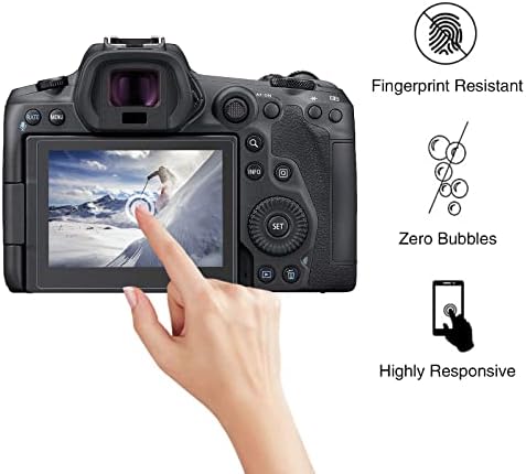 Rieibi Screen Protector para Canon EOS M50 M50 MARK II M100 M6 Câmera digital, 0,33mm 9H Duridade Temperada Filme de vidro para Canon Eos Kiss M Anti-Fingerprint Anti-Scratch Ultra-Clear