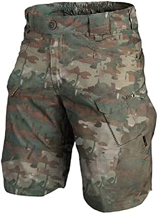 Shorts casuais masculinos, shorts de treino tático para homens ao ar livre casuais shorts de carga com bolsos múltiplos