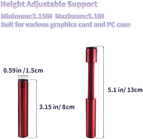 Suporte de suporte de suporte GPU Suporte de cinta para suporte de suporte, altura G Ajuste a placa de vídeo ajustável