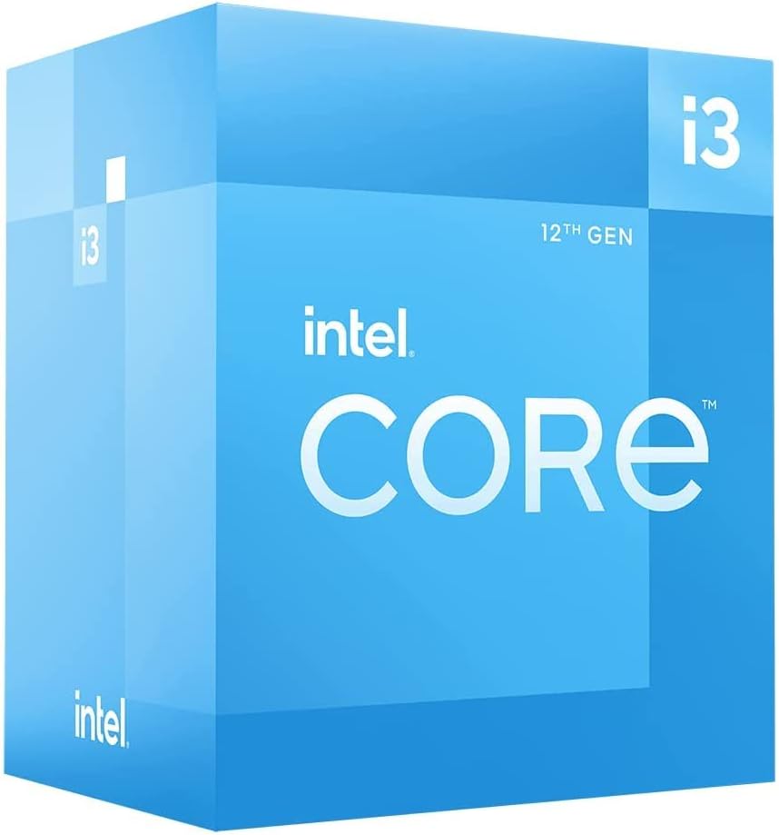 Intel Core i3-12100f Desktop e Cooler MasterBox Q300L Micro-ATX Tower e fluxo de ar totalmente ventilado, preto