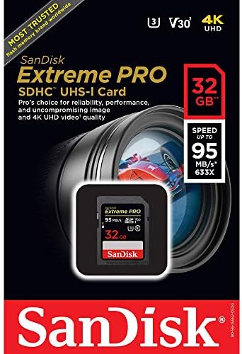 Dual Sandisk Extreme Pro 32GB SDHC UHS-I Memory Cards Pacote com leitor de cartão de memória de alta velocidade e carteira de