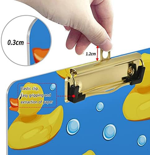 Patos de borracha fofos Plástico para quadros de clipes de plástico 9 x12.5 clipes de acrílico com clipe de baixo perfil