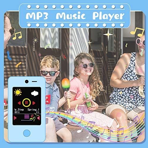 Aoymjrs Kids Toys Telefone, Tela Touch Screen Cell Phone para crianças com câmera Music Player Puzzle Games, Portable