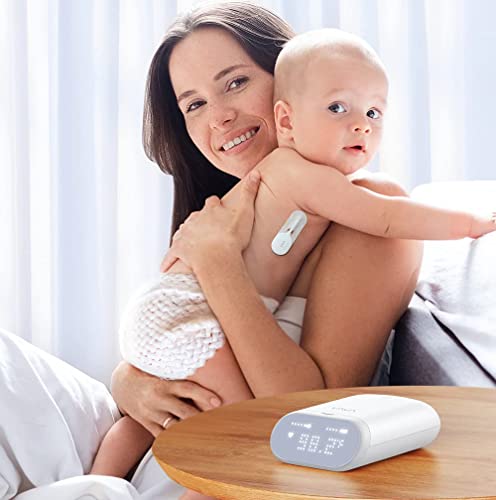 Vava Smart Baby Termômetro para crianças e adultos, termômetro de monitoramento contínuo em tempo real com alarme de febre,