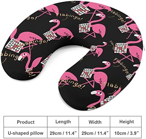 Flamingo Pink Travel Neck Pillow U Shape para o apoio de espuma da memória de suporte de suporte da cabeça e pesco