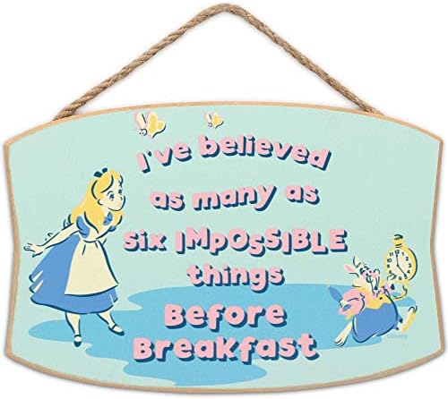 Marcas de estrada aberta Disney Alice no País das Maravilhas Seis Coisas Impossíveis antes do café da manhã pendurado Decoração