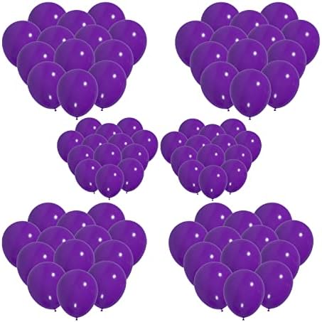 100 PCs 12/10 polegadas de tamanhos diferentes Balões de festa roxa escura, casamento, festa de aniversário, Dia dos Namorados,