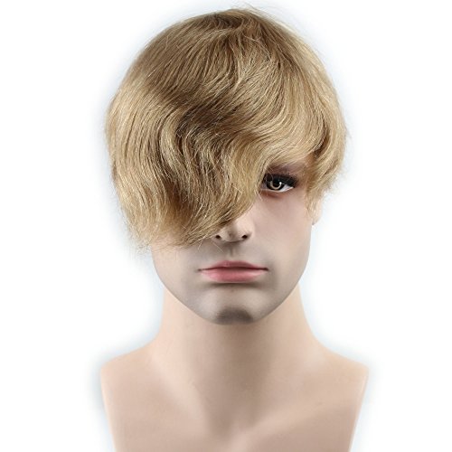 Dreambeauty Toupee masculino de cabelo 10 × 8 Cabelo de cabelo fino de cabelo fino de cabelo Sistema de substituição de