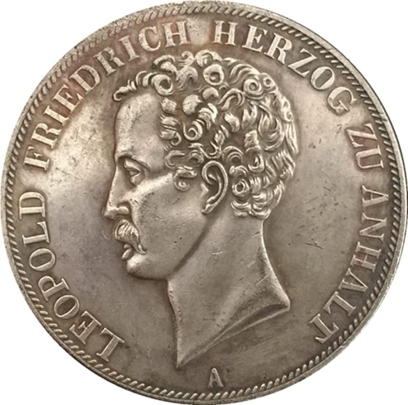 1839 Moedas alemãs Copper Silver banhado Antigo Moedas Coleção de artesanato Blowable