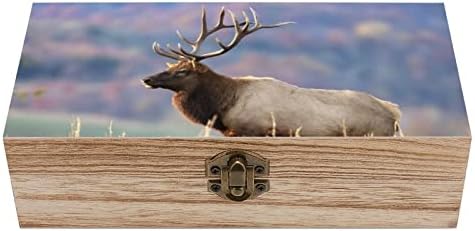 Nudquio Colorado Elk Wooden Storage Organizer