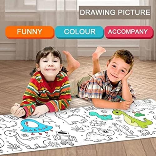 Rolo de desenho infantil, rolo de papel para crianças de 12 * 120 para crianças, papel de desenho de papel de pintura