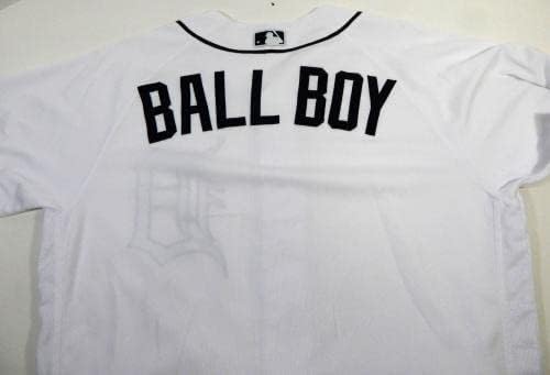 2019 Detroit Tigers Ball Boy Game usou White Jersey MLB 150 Patch 42 DP20979 - Jogo usou camisas MLB