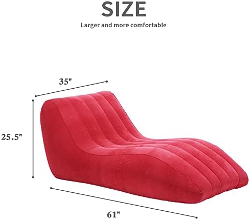Cadeira inflável de sala de estar inflável, espreguiçadeiras de deck dobrável com bomba de ar, cadeira de praia de piquenique para