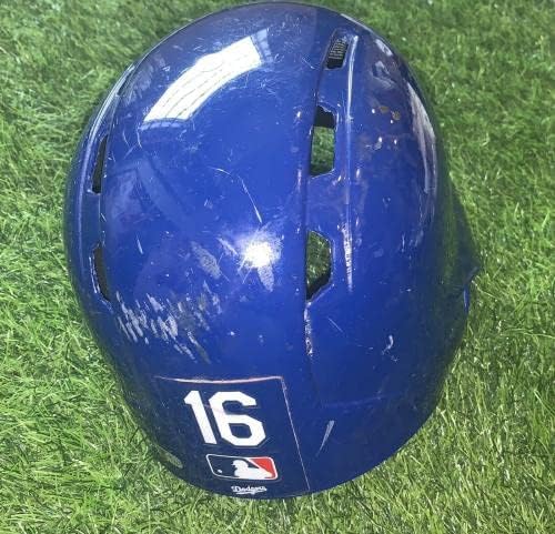 Andre Ethier Los Angeles Dodgers Game usou capacete desgastado MLB Auth - MLB Game Usado Capacetes usados