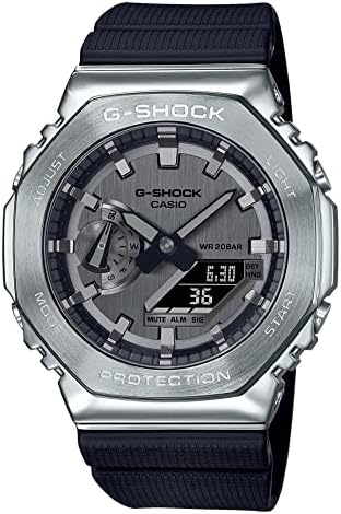 Casio G-Shock Metal Coberto da banda de resina preta octogonal relógio GM2100-1A