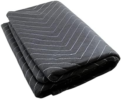Industries confiáveis ​​inc. Essentials Moving Storage Packing Blanket Super Jumbo Tamanho 80 x 72 Profissional Solted Moving Moves Protection Pad Black