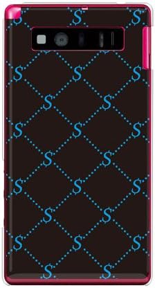 Second Skin S Monogram Black X Blue Design por ROTM/para Aquos Phone Série SHL21/AU ASHL21-PCCL-202-Y350