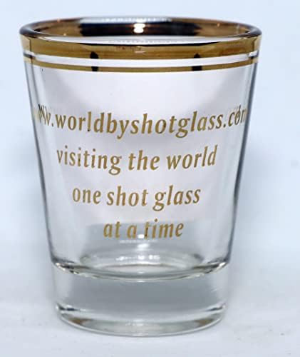 Mundo por Shotglass Globo de Ouro com aro de ouro