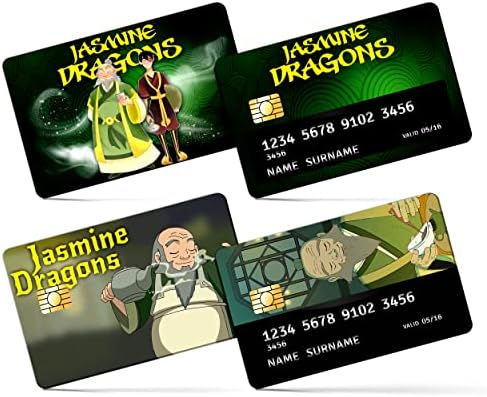 Adesivos de cartão bancos de débito credit jasmine rótulo dragões dragões vinil slim capa à prova d'água protetor de protetor