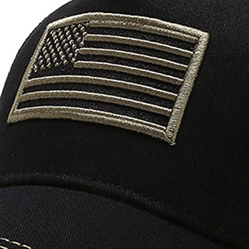 Voron American Flag Hat for Men Mulheres, Mesh Chapéu de pai bordado respirável, bandeira dos EUA Capinho de beisebol ajustável,