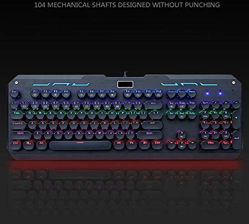 YZXZM ET-I850 Teclado mecânico de teclado mecânico RGB LED LED, adequado para jogadores de PC 104 teclado de retroilumação