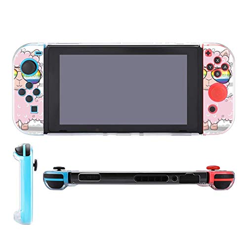 Caso para Nintendo Switch, Lama fofo com óculos de sol de cinco peças definidas para capa protetora Caso Game Console Acessórios para Switch