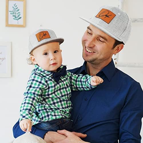 Chapéus personalizados com nome, nome de couro de couro personalizado Capinho de beisebol, chapéu personalizado ajustável para crianças