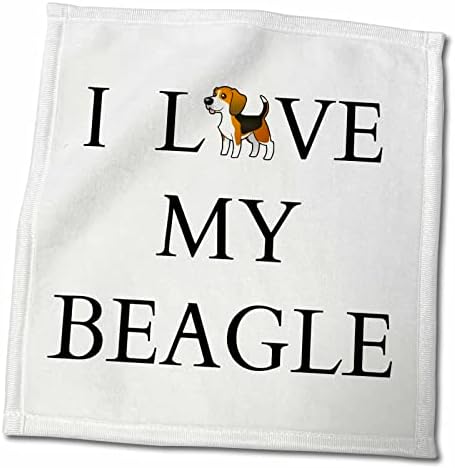 3drose BrooklynmeMem Dogs - Eu amo meu beagle - toalhas