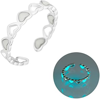 2023 novo anel ajustável Anel Anel aberto para mulheres anéis de jóias de anel de prata anéis de fluorescência Anéis de coração transformando anel