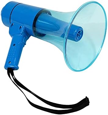 Audio sísmico - Santa -mega6 Professional 8 megafone bullhorn com microfone embutido e sirene - resistente à água, perfeita para eventos esportivos internos/externos, exercícios de segurança de torcida e controle de multidão