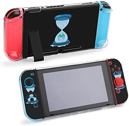 Funn engraçado Hourglass of Derrether Glacers On Earth Protective Clear Case para Switch Game Controller Grip Tampa com suporte