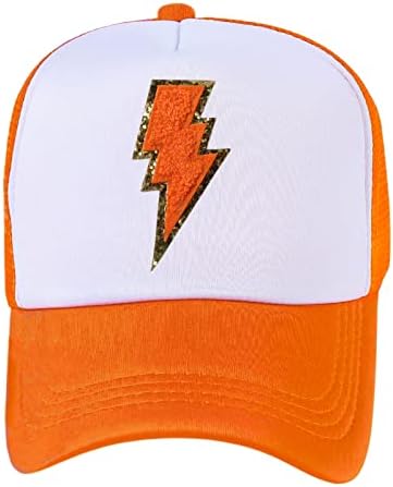 Lightning Bolt Hat Glitter Lightning Trucker Hats Mulheres