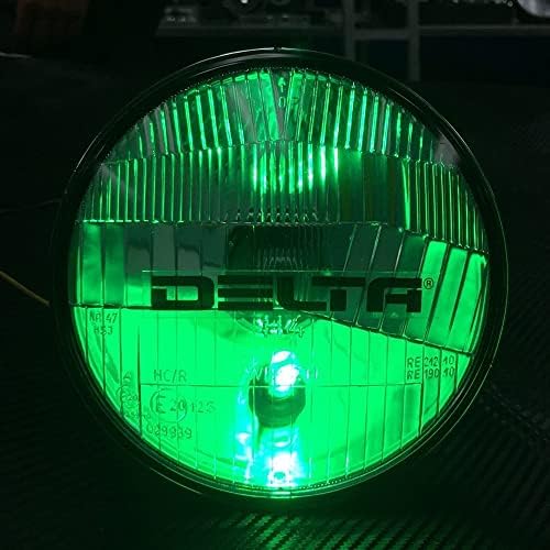 Delta Classic 7 Bolt LED de alta potência Faróis com LEDs verdes