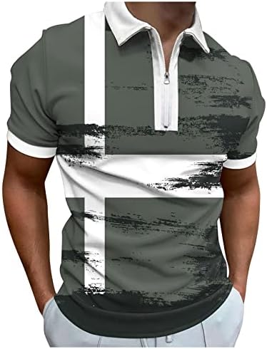 Camisas de pólo de fvowoh mass camisas de golfe de manga curta masculino veste de impressão digital 3D Praia de férias