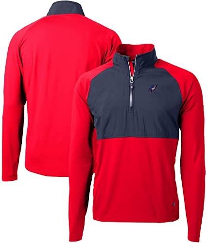 Cutter & Buck Men's NFL Adapt Eco Knit Hybrid Recycle Recycle Quarter-Zip Pullover Top