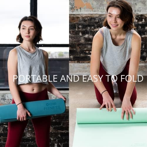 Lomi Fitness Premium Yoga Mat, material TPE não deslizante para aderência extra, acolchoado extra, exercício e fitness, ótimo