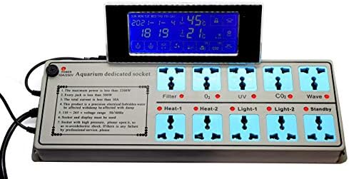 Timer de tira de força de protetor de saída do aquário - Controle de temperatura - controle remoto