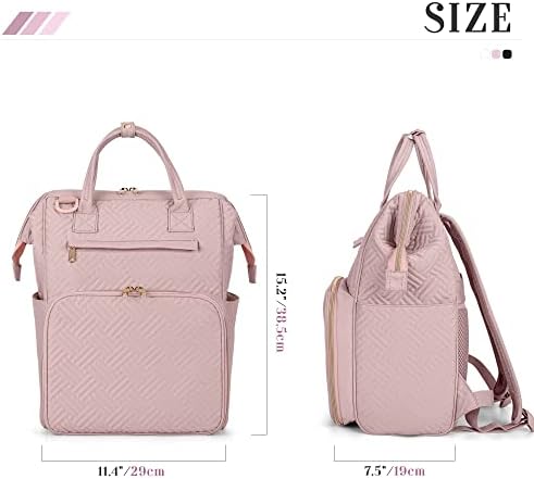 Mochila de laptop para mulheres do FASROM para mulheres, mochila de mochila de 14 polegadas para negócios para negócios, faculdade, viagens e visitas domiciliares, rosa