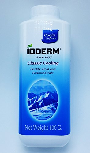 Ioderm pó clássico de resfriamento de resfriamento e talco perfumado Cool & Refresh Peso líquido 100 g x 3 garrafas