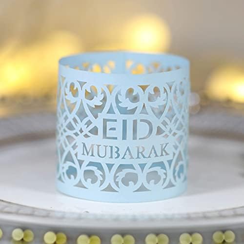 Chengzui Hollowless Candle eletrônica de vela de abajur Eid Mubarak decoração Ramadan Lamp Shade Muslim Party Home Festival