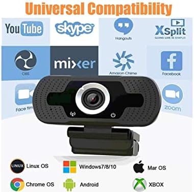 SGFJCHY HD Webcam com Microfone 1080p Web Camera