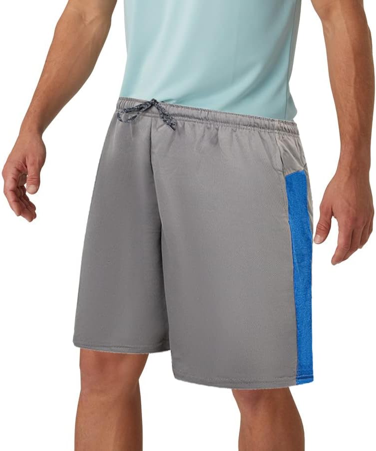 Shorts atléticos masculinos masculinos com bolsos-gym shorts ativos de desempenho ativo-4 pacote