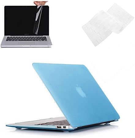 Caso Ruban Compatível com MacBook Air Air 11 polegadas Release - Snap Snap em Casca dura Tampa de proteção e tampa do teclado, protetor de tela para MacBook Air 11, azul cinza