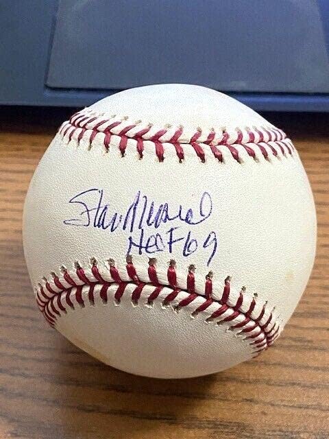 Stan Musial 4 assinado OML autografado OML Baseball! Cardeais! Hof 69! JSA! - bolas de beisebol autografadas