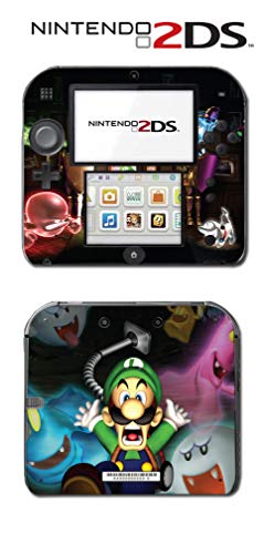 Luigi's Mansion's New Moon Mario Video Video Video Video Vinil Decalel Skin Skin Sticks Cover para Nintendo 2DS System Console