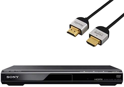 Sony DVP-SR510 DVD Player com porta HDMI com um cabo HDMI Neego Slim