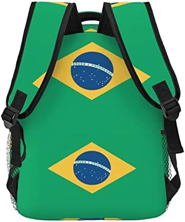 Mochila de laptop de bandeira brasileira Backpack Backpack Lightweight School para meninas Backpack da faculdade Ajusta Mochila encaixe