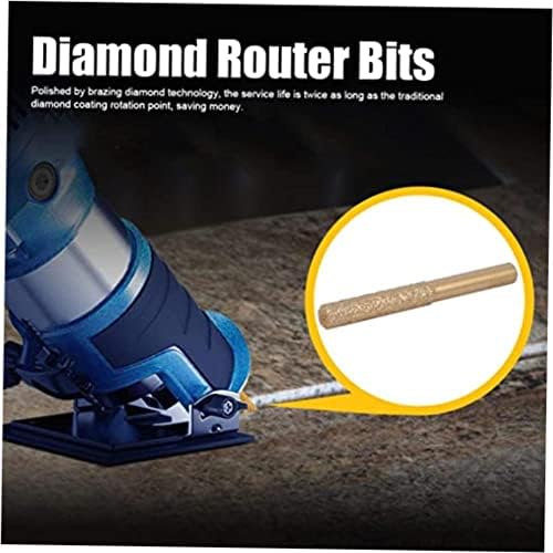 Premium Diamond Router Bits - Roda rotativa de aranha -de -bronzeada de argila de haste para o corte e gravura de mármore e granito precisos - ferramentas ideais de gravura de pedra